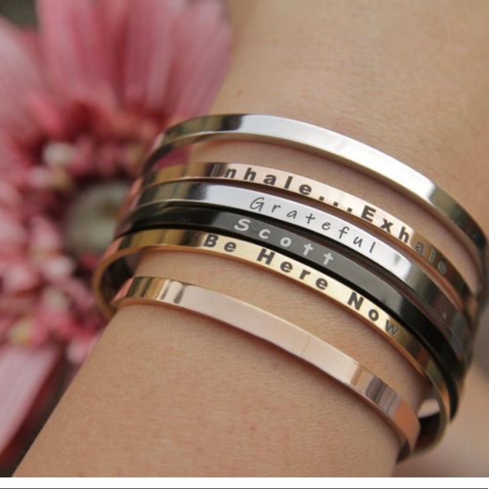 Inspirational quotes bracelets